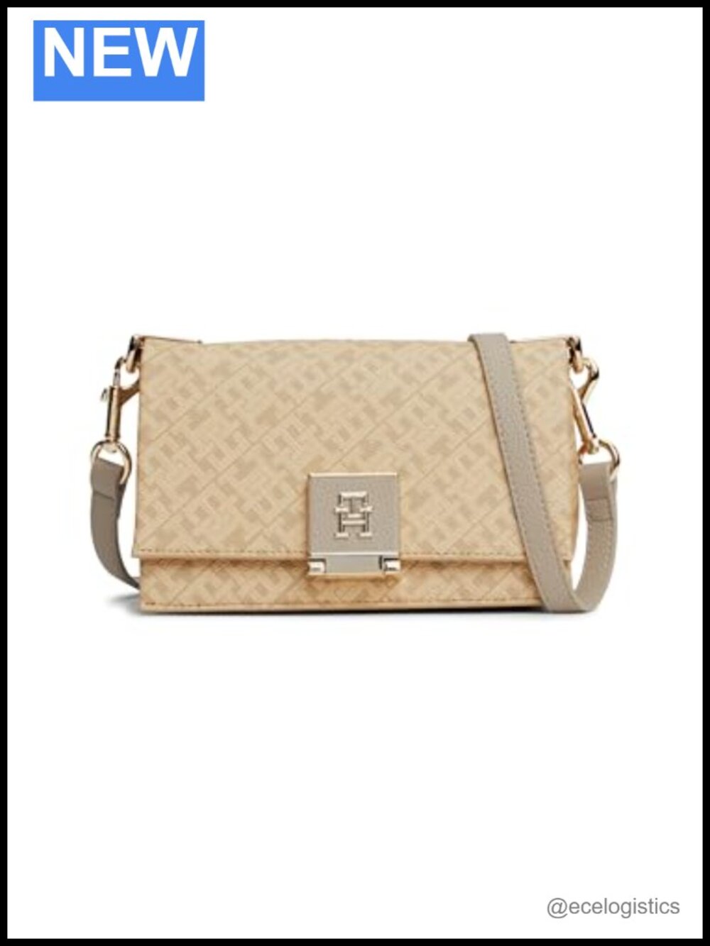 Leather Crossbody Bag Adjustable Strap Buckle Closure